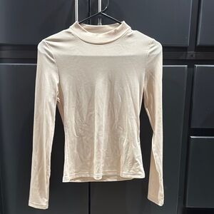 Cream Long Sleeve Women's Top